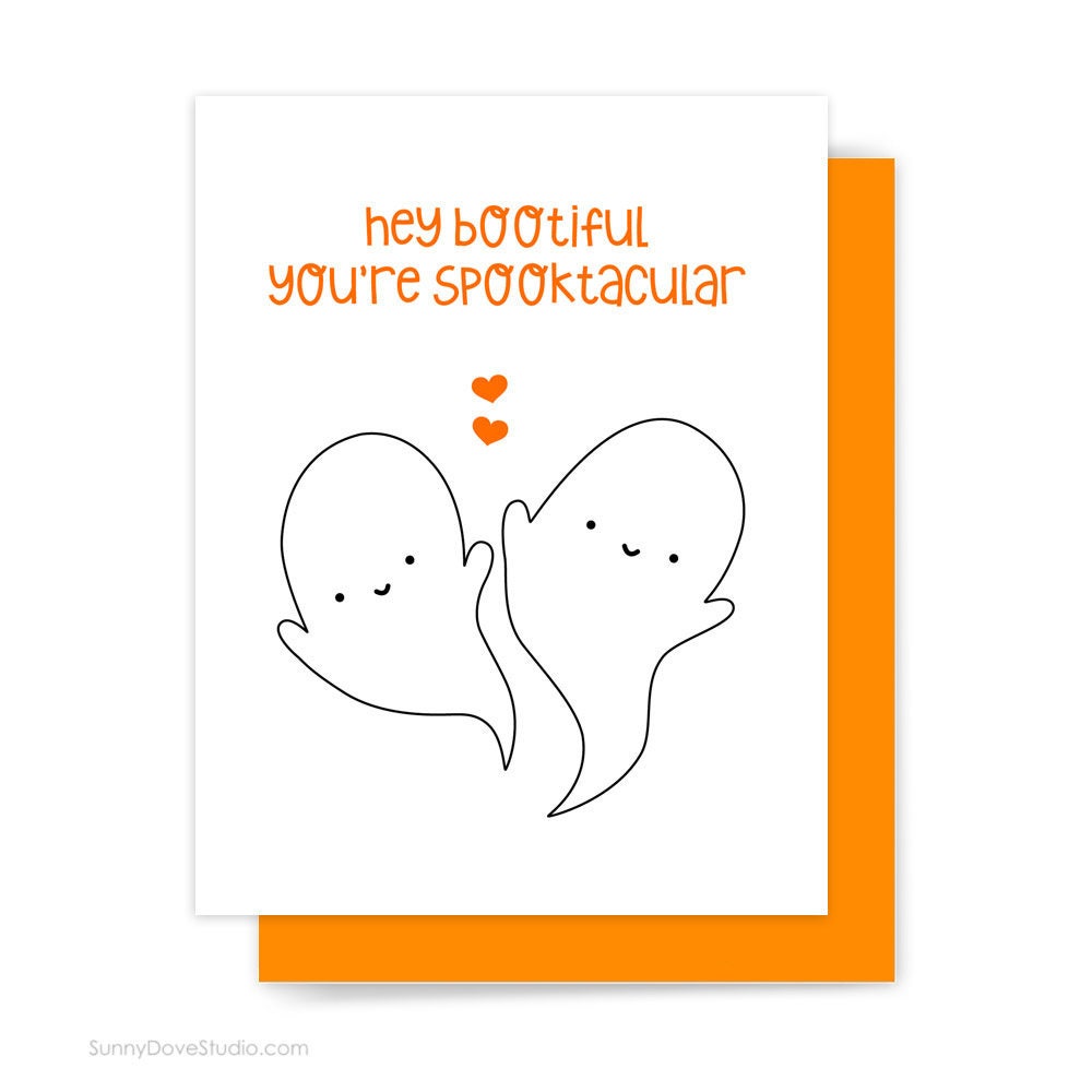 Boyfriend Halloween Card
 Happy Halloween Card For Girlfriend Boyfriend Cute Funny Ghost