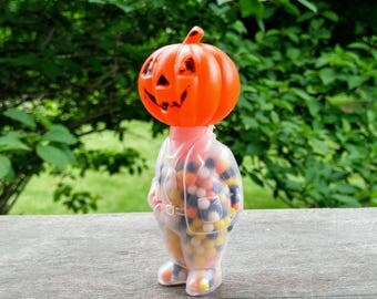 Vintage E. ROSEN Halloween Man Plastic Jack-O-Lantern
