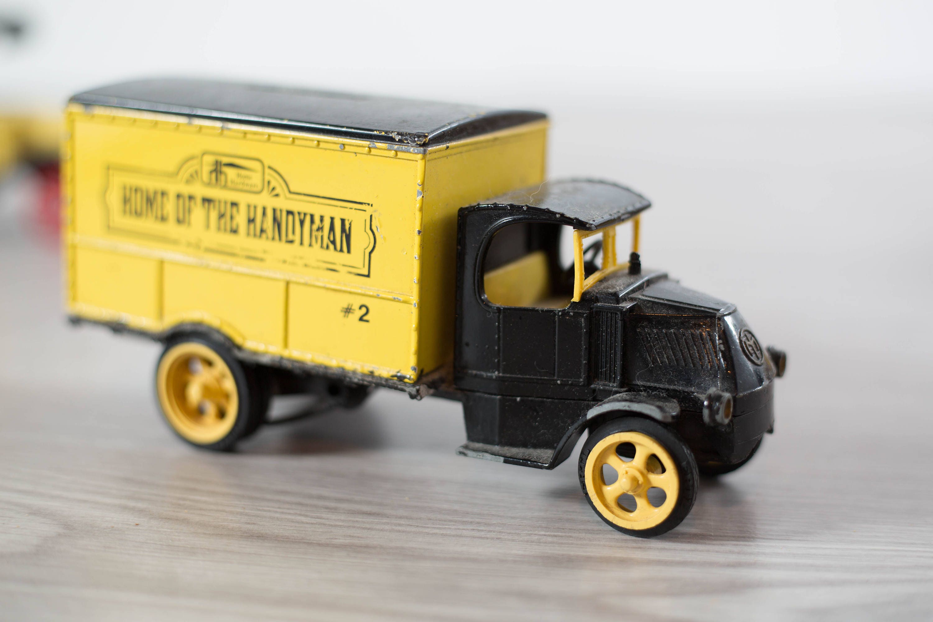 Vintage Home Hardware Trucks / Collectible Yellow Toy Truck Coin Banks