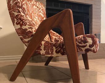 Rare Vintage Mid Century Danish Modern Lounge Club Chair Adrian Pearsall