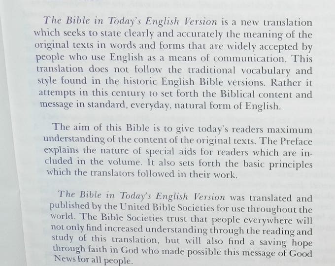 The Good News Bible, 1976, Todays English Version, Thomas Nelson Inc. Imitation Leather – 1976