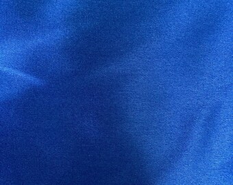 COUTURE SILK SHANTUNG, 100% Blue Silk Shantung, Blue Silk, Blue Fabric,Silk Crepe de Chine, Crepe Back Satin,Bridesmaid Fabric,44”W by Yard