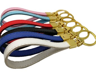 6pcs Handmade PU Leather Straps , Personalized Leather Keychain , Genuine Leather Strap Wristlet , Strap for iPhone Wallets and Keys TP193