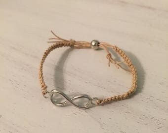 Tan Infinity Bracelet