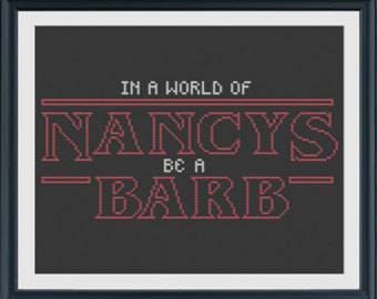 Stranger things, stranger things cross stitch, stranger things art, stranger things barb, stranger things gift, stranger things wall decor