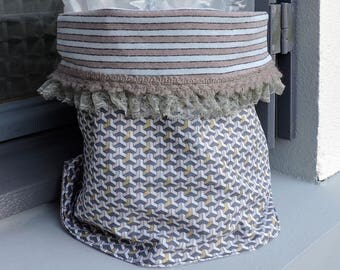 REVERSIBLE GEOMETRIC DESIGNS WOMAN SNOOD