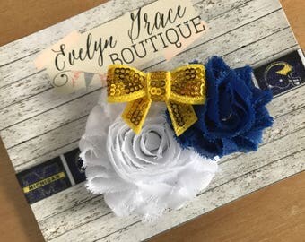 University of Michigan College Football Baby Headband U of M Girls Headband Michigan Wolverines Baby Headband Girls College Football Hairbow