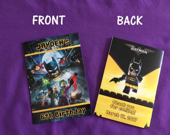 12 Personalized Lego Batman Coloring Books, Party Favors
