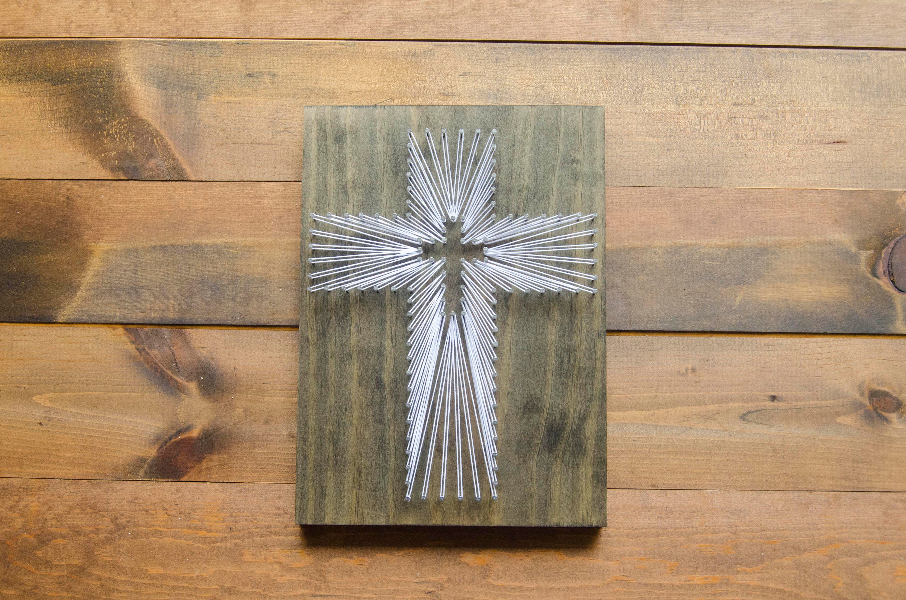 Cross String Art Christian Wall Art Religious Wall Art