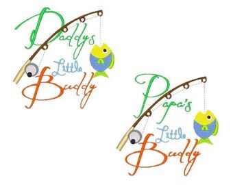 Fishing Machine Embroidery Designs Daddy Designs Papa Design Embroidery Design Fish 4X4 5X7 6X10 8X8 Instant Download