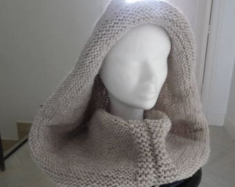 Col capuche 100% baby alpaga, enveloppant et chaud