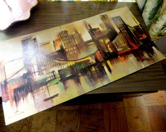 Cool Mid Century Print - Ozz Franca "Reflected Cityscape"