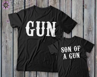 MATCHING Gun Son of a Gun parent pistol father mother kid