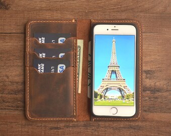 iPhone 7 Wallet Case, Wallet,Leather Wallet,Leather Case,Phone Wallet,iPhone 7 PLUS,iPhone 6sPLUS - Personalized - Custom Engraved