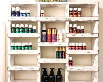 Essential Oil shelf, Wood Shelf, Essential oil storage, nail polish shelf, wood shelf, hanging shelf, essential oil holder, apothecary shelf