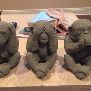 garden ornaments 3 wise monkeys