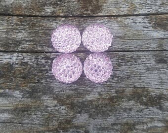 10mm Pink Dotty Resin Cabochon