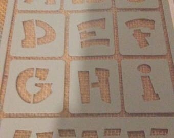 ON SALE Alphabet Stencils,Reusable Alphabet Stencils, Craft Stencils,Adhesive Stencils,