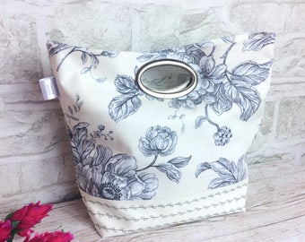 knitting bag, grocery bag, lady's handbag, floral bag, hobo bag, faux leather tote, everyday bag, market bag, knitting bag, wet bag