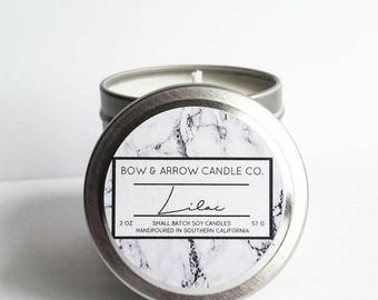 2 oz Natural Soy Candle Lilac Scented | 2 oz Tin Candle | Floral Scented | Lilac Candle | Spring Candle | Scented Soy Candle | Gift Idea