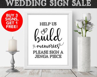 Jenga wedding sign | Etsy