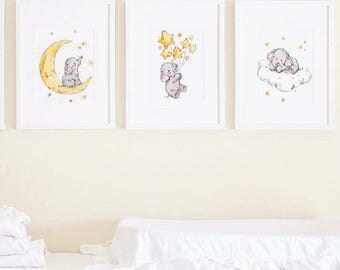 Elephant Nursery Wall Decor elephant nursery art | etsy Elephant Nursery Wall Decor elephant nursery art | etsy