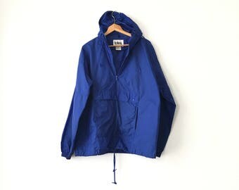 BASIC BLUE WINDBREAKER // 90s // Large // 90s Windbreaker // Windbreaker // Totes // Windbreaker // 90s Windbreaker // Minimal Windbreaker