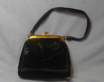 Black velvet purse | Etsy