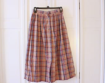 Tan plaid skirt | Etsy