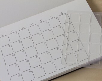 Monthly Overview Stencil - Bullet Journal Stencil - BuJo - Month Template - Boxes in different sizes - Journaling Planner Stencil