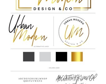 Golden Logo Design, Custom Logo Design, Branding kit, Logo Design, Premade Logo,Branding Package, Stamp, Photography Logo, watermark