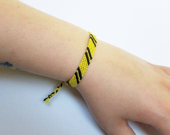 Hufflepuff Bracelet - Hufflepuff Jewelry - Hufflepuff Anklet - Friendship Bracelet - Handmade Jewelry - Handmade Bracelet - Gift for Friend
