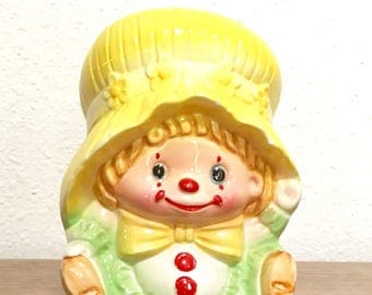Vintage Clown Planter / Clown Planter / Children's Nursery Planter