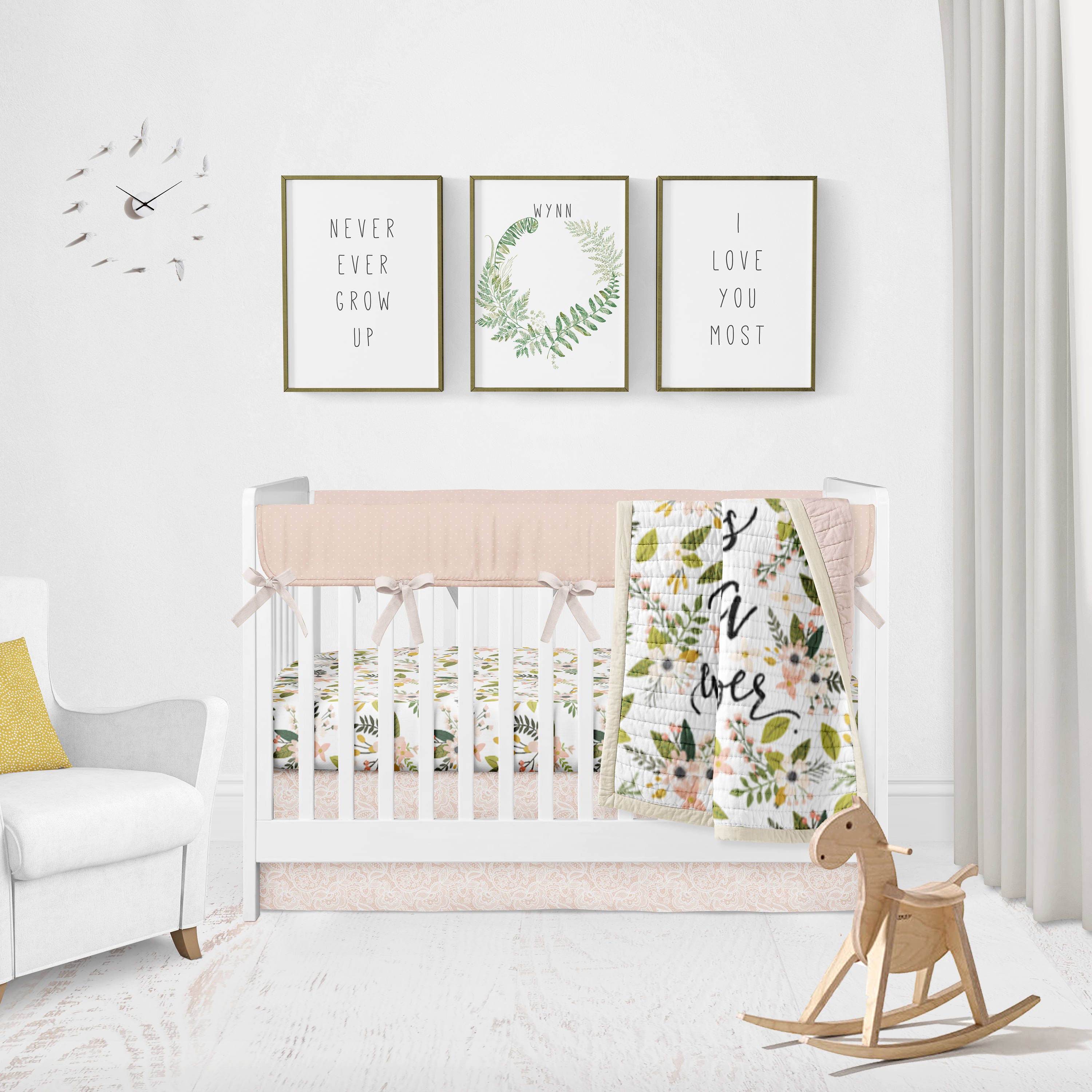 Floral Nursery Bedding Baby Girl Bedding Girl Crib Bedding