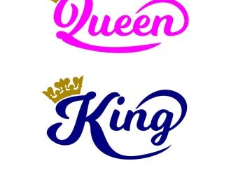 Download King queen svg | Etsy