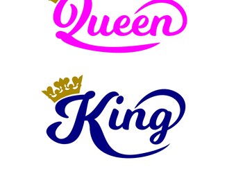 King queen svg | Etsy