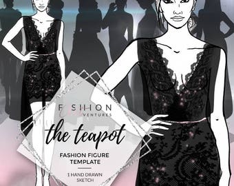 The Teapot | Fashion Template, Fashion Illustration, Croquis, Fashion drawing