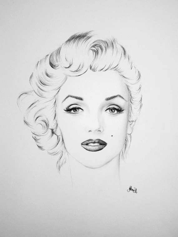 Marilyn Monroe Drawing DIGITAL PRINT