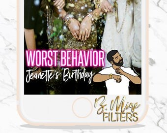 BIRTHDAY PARTY SNAPCHAT Geofilter, Neon Snapchat Geofilter,Drake,Birthday Filter,Turn my Birthday into a Lifestyle,It's Lit,Custom Snapchat