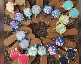 Monogram sandals, sandal blanks, monogram blanks, monogrammed shoes, sandals, monogram, initials, monogrammed sandal blanks, Lily Pulitzer