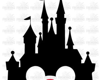 Disney Castle SVG cut files, Princess Castle Svg, Monogram Svg - Mickey ears svg Cricut Files, Disney Cut Files DIY