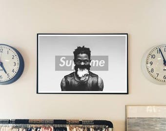 Custom Urban Art Posters, Supreme x Travis Scott Style Poster, Art Print Sneaker Art Work Box Logo Inspired Poster,Sneaker Poster, Hypebeast