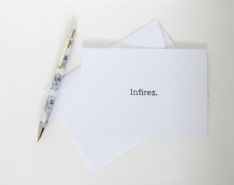 BTS Quote 'Infires' Postcard Wall art Print Handmade Card Korean Kawaii Cute Funny Kpop BTS Army Fans Bangtan Boys Suga