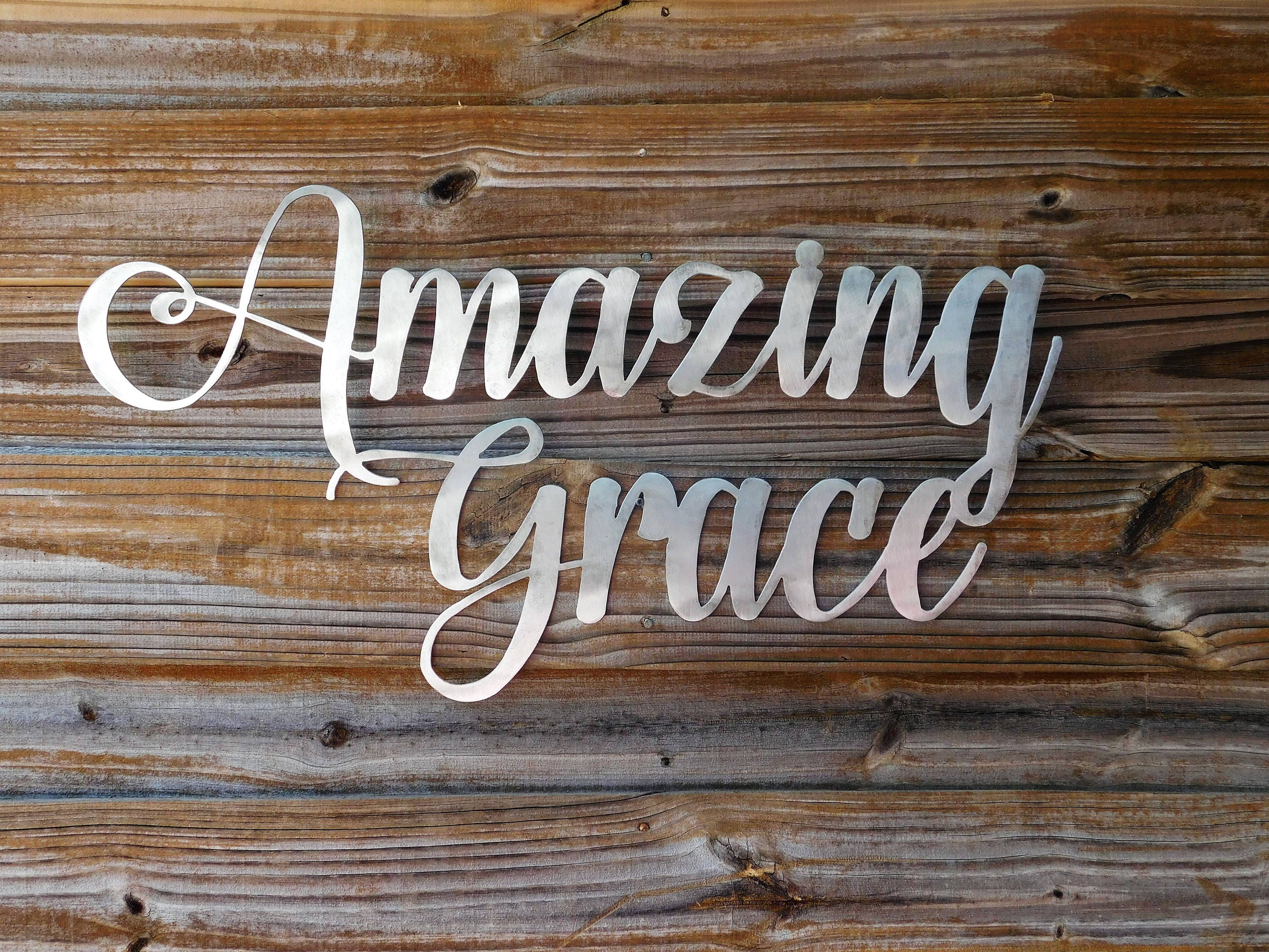 Amazing Grace Sign Amazing Grace Wall Art Bible Verse Wall