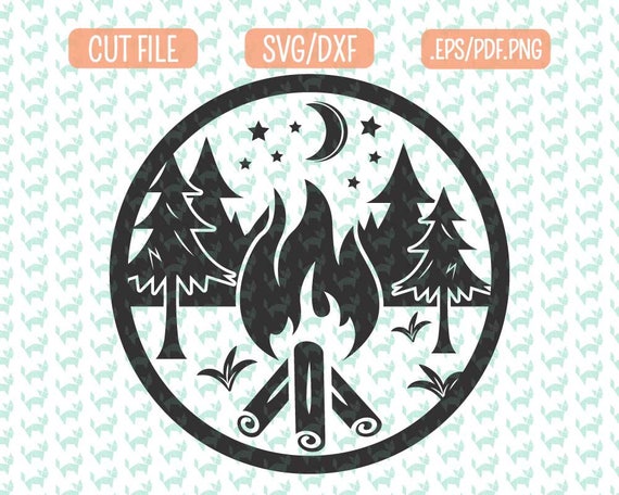 Campfire SVG DXF EPS png Files for Cutting Machines Cameo