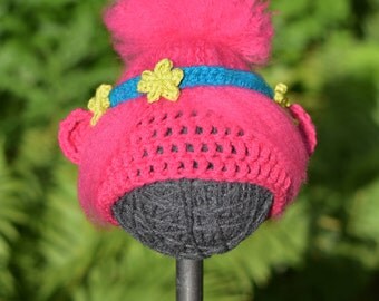 Troll Hat, Poppy Troll Hat, Troll Halloween Costume, Photo Prop, Kids Halloween