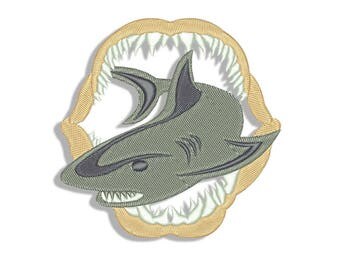 Shark Embroidery design - Jaws - Machine embroidery design