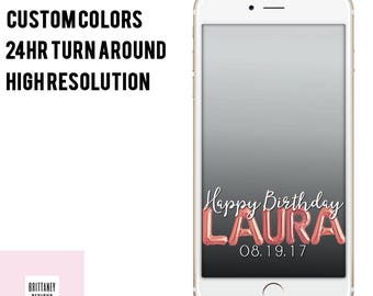 Birthday Snapchat Filter, Custom Birthday Snapchat Geofilter, Custom Geofilter, Birthday Geofilter, Wedding Geofilter, Snapchat Filter