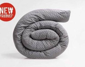Grey Cot bumper, Baby bumper, Baby pillow, Crib bumper, Snake bumper pad, Denim color, Maternity, Unisex baby gift, Snake bumper pad,