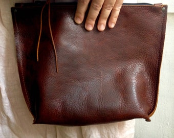 Leather makeup bag - Leather clutch - leather bag - leather clutch bag - leather clutch purse - makeup bag - leather iPad case - clutch